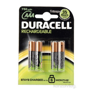 GP Duracell AAA 750mAh előtöltött mikro ceruza akku 4db/ bliszter PC