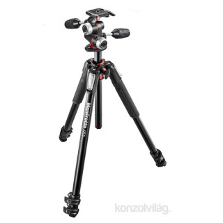 Manfrotto 055 Kit Aluminium 3 szekciós állvány + 3D fejjel Fényképezőgépek, kamerák