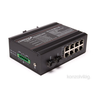 LinkEasy ipari PoE switch 2xGbE SFP+8x10/100/1000BaseTX 802.3at PC