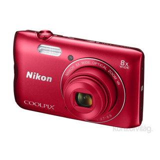 Nikon Coolpix A300 Vörös digitális fényképezőgép Fényképezőgépek, kamerák