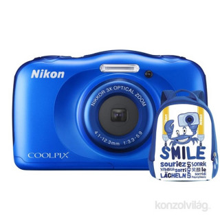 Nikon Coolpix W100 Kék digitális fényképezőgép hátizsák kit Fotó, videó