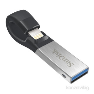 Sandisk 128GB USB3.0/Apple Lightning iXPAND Fekete-Ezüst (173329) Flash Drive PC