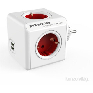 ELOSZT Allocacoc PowerCube Original USB 4-es piros USB-s hálózati elosztó PC