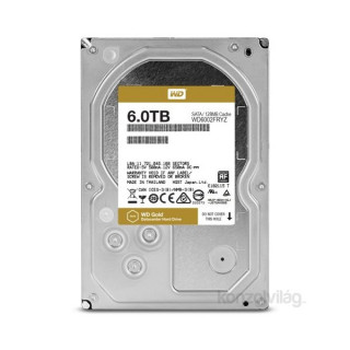 Western Digital 3,5" 6000GB belső SATAIII 7200RPM 128MB Gold WD6002FRYZ winchester 