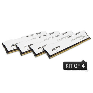 Kingston 32GB/2133MHz DDR-4 1Rx8 HyperX FURY fehér (Kit 4db 8GB) (HX421C14FW2K4/32) memória PC