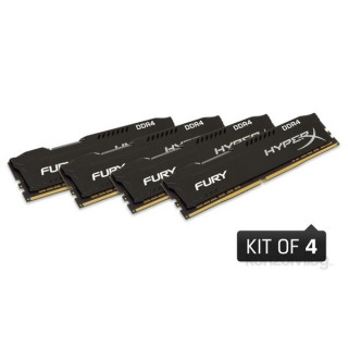 Kingston 64GB/2666MHz DDR-4 (Kit 4db 16GB) HyperX FURY fekete (HX426C16FBK4/64) memória PC