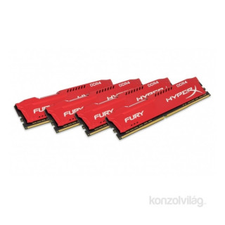 Kingston 32GB/2933MHz DDR-4 1Rx8 HyperX FURY piros (Kit 4db 8GB) (HX429C17FR2K4/32) memória PC