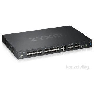 ZyXEL XGS4600-32F 24port GbE SFP 4port GbE combo RJ45/SFP 4port 10GbE SFP+ L3+ menedzselhető, stackelhető switch PC