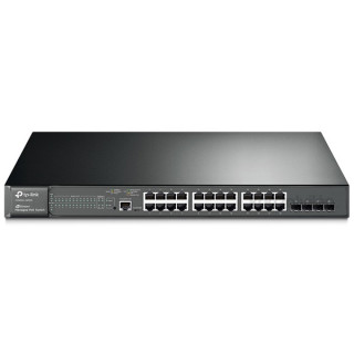 TP-Link T2600G-28MPS 24port GbE LAN PoE+ (320W) 4 combo GbE RJ45/SFP menedzselheto Switch PC