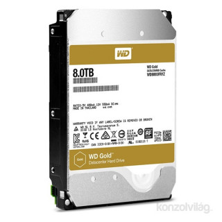 Western Digital 3,5" 8000GB belső SATAIII 7200RPM 256MB Gold WD8003FRYZ winchester 