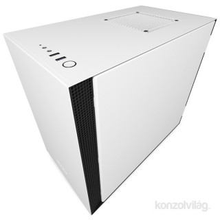 NZXT H200 Fekete-Fehér (Táp nélküli) ablakos mini-ITX ház PC