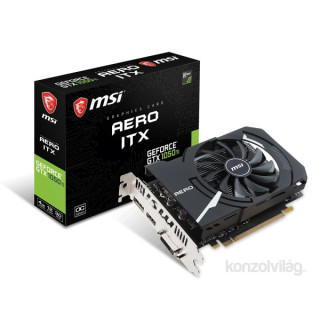 MSI GTX 1050 TI AERO ITX 4G OCV1 nVidia 4GB GDDR5 128bit PCIe videokártya PC