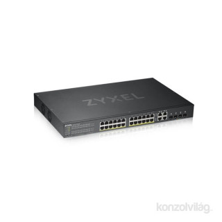ZyXEL GS1920-24HPv2 28port GbE LAN PoE (375W) L2 menedzselheto switch 