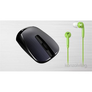 Genius MH-7018 wless egér + in-ear headset fekete/zöld PC