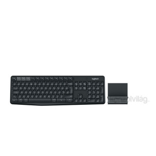 Logitech K375s Multi-device fekete Bluetooth állvány és billentyűzet 