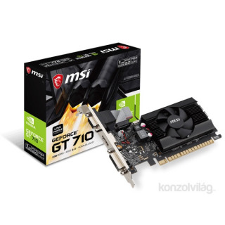 MSI GT 710 1GD3 LP nVidia 1GB GDDR3 64bit PCIe videokártya PC