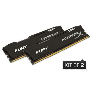 Kingston 16GB/2666MHz DDR-4 1Rx8 HyperX FURY fekete (Kit 2db 8GB) (HX426C16FB2K2/16) memória PC