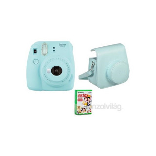 Fujifilm Instax Mini 9 világoskék + tok + film analóg fényképezőgép kit Fotó, videó