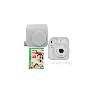 Fujifilm Instax Mini 9 fehér + tok + film analóg fényképezőgép kit Fényképezőgépek, kamerák