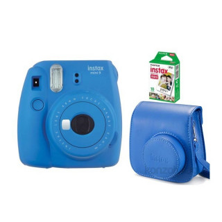 Fujifilm Instax Mini 9 sötétkék + tok + film analóg fényképezőgép kit Fotó, videó