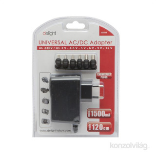 Delight Univerzális adapter 1,5A PC