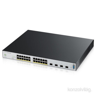 ZyXEL NSW200-28P 24port GbE LAN (375W) PoE 4port 10GbE SFP+ L2+ cloud menedzselhető switch PC