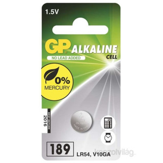 GP LR54 (189f) alkáli gombelem 1db/bliszter PC