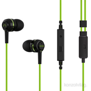 SoundMAGIC ES18S In-Ear fekete-zöld fülhallgató headset (SM-ES18S-03) 