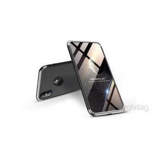 GKK GK0247 3in1 iPhone XS Max Logo fekete/ezüst három részből álló védőtok Mobil