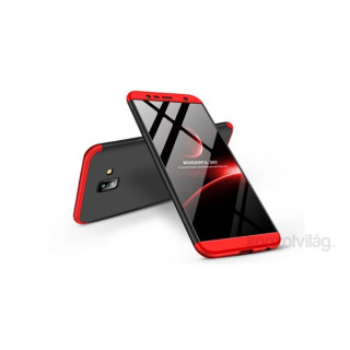 GKK GK0270 3in1 Samsung J6+ 2018 fekete/piros három részből álló védőtok Mobil