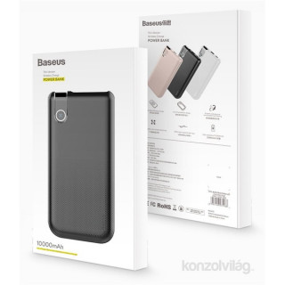 Baseus Thin 10000mAh vezeték nélküli fekete power bank Mobil