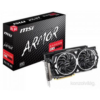 MSI RX 590 ARMOR 8G OC AMD 8GB GDDR5 256bit PCIe videokártya PC