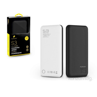 Puridea PT-5026 S3 15000mAh 2xUSB fekete power bank 