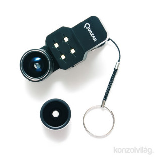 Quazar Mobile Lens 4X LED fekete szelfi lencse szett 