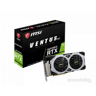 MSI RTX 2080 VENTUS 8G V2 nVidia 8GB GDDR6 256bit PCIe videokártya PC