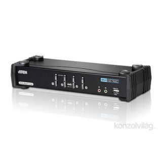 Aten CS1784A-AT-G 4 portos USB2.0 DVI KVM switch PC