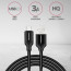 MOBIL-CASE AXAGON USB-C - USB-A 2.0 cable 0,5m Black thumbnail