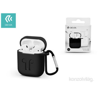 Devia ST313158 AirPods fekete szilikon védőtok Mobil