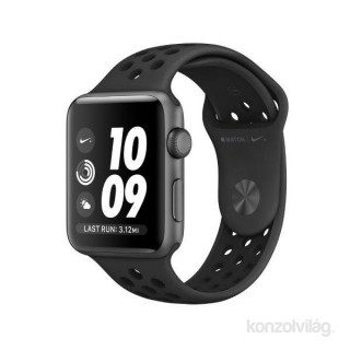 Apple Watch Nike+ Series 3 42mm asztroszürke alumíniumtok, antracitszürke/fekete Nike sportszíjas okosóra Mobil