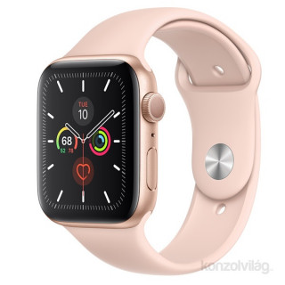 Apple Watch S5 44mm GPS-es arany alumíniumtok, rózsakvarc sportszíjas okosóra Mobil