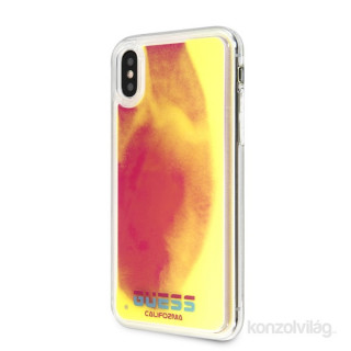 Guess iPhone X/XS sötétben világító rózsaszín homok tok Mobil