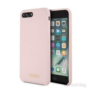 MOBIL-CASE Guess szilikon, világos pink iPhone 8 Plus tok arany logóval Mobil