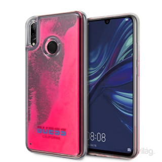 Guess Huawei Psmart sötétben világító átlátszó pink homok tok Mobil