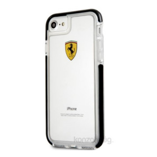 MOBIL-CASE Ferrari iPhone 7 átlátszó fényes fekete tok Mobil