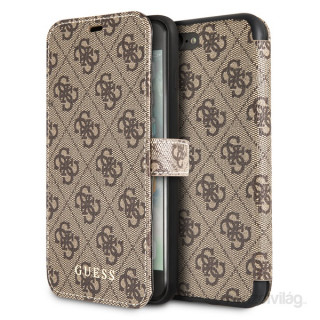 MOBIL-CASE Guess 4G iPhone 8 Plus kinyitható barna tok Mobil