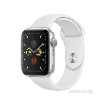 Apple Watch S5 40mm GPS-es ezüst alumíniumtok, fehér sportszíjas okosóra Mobil