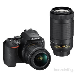 Nikon D3500 + AF-P DX 18-55 VR + AF-P DX 70-300 VR fekete digitális tükörreflexes fényképezőgép kit 