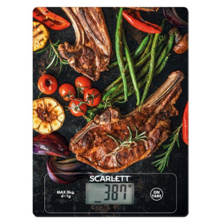 Scarlett SCKS57P39 steak mintás digitális konyhai mérleg Otthon