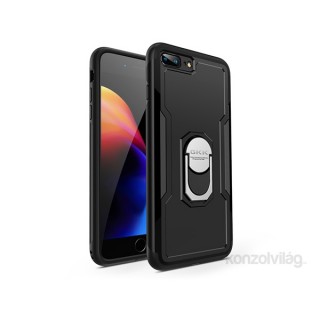 GKK GK0331 ARMOR iPhone 7+/8+ fekete gyűrűs kitámasztóval ütésálló védőtok Mobil