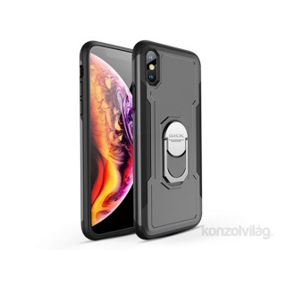 GKK GK0348 ARMOR iPhone XS MAX fekete-szürke gyűrűs kitámasztóval ütésálló védőtok Mobil